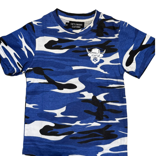 Short Sleeved CAMO blue T-Shirt