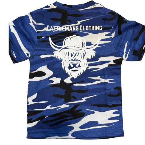 Short Sleeved CAMO blue T-Shirt